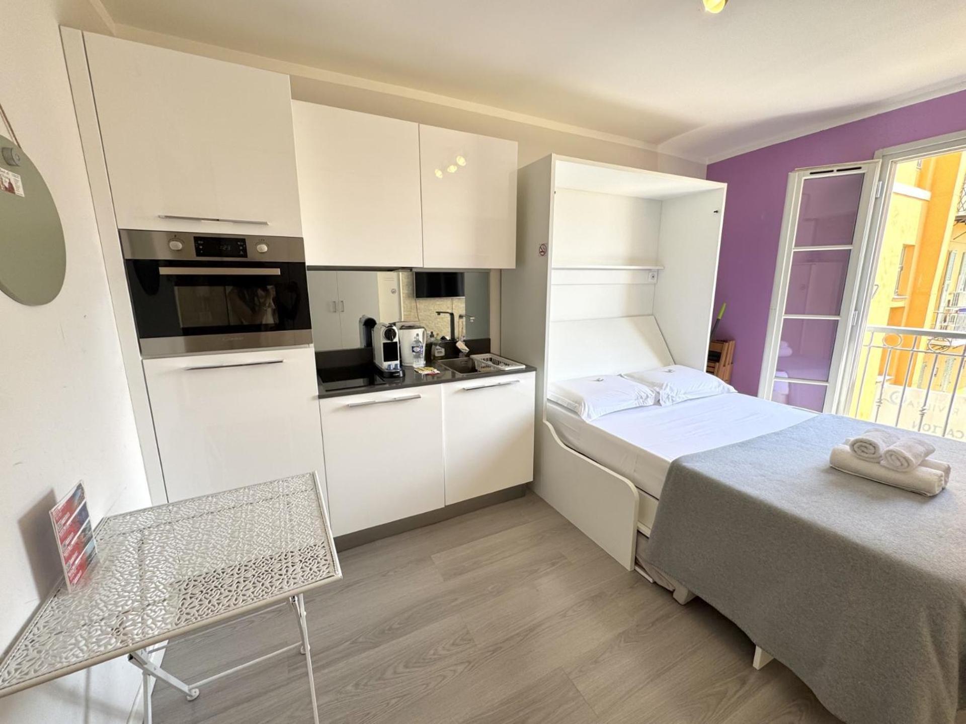 Aparthotel Riviera Nice Cote D'Azur - Old Town - Studio Ac - Sea View - 50M Promenade Des Anglais- La Maison Linda Exterior foto